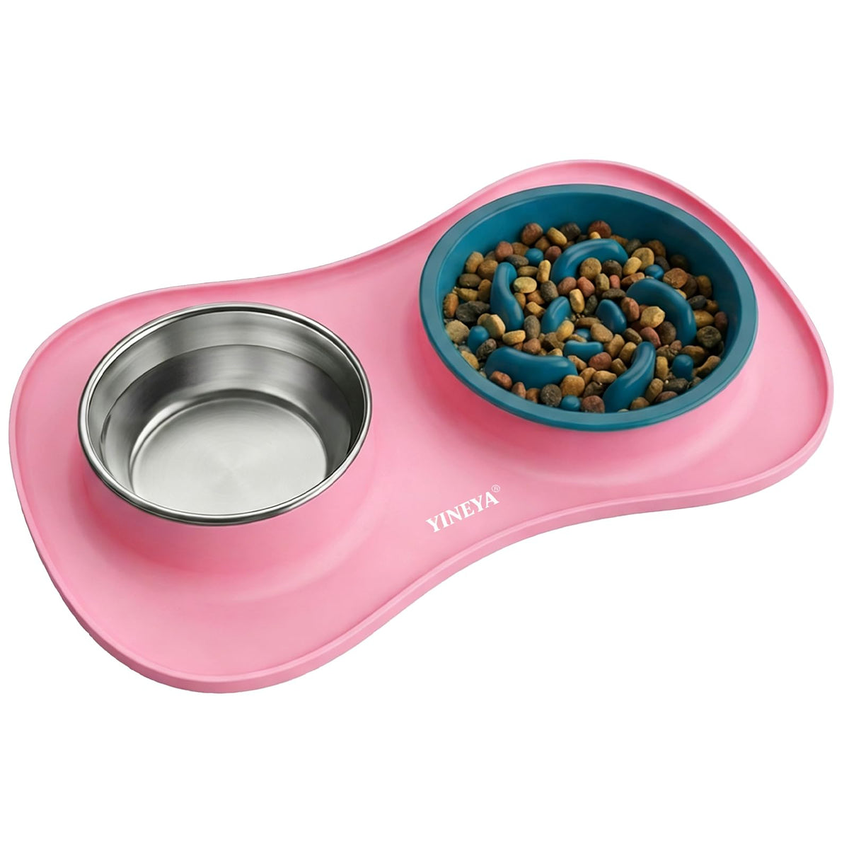 YINEYA 3 in 1 Slow Feeder Dog Bowls,Dog Water Bowl,Cat and Dog Food Bowl
