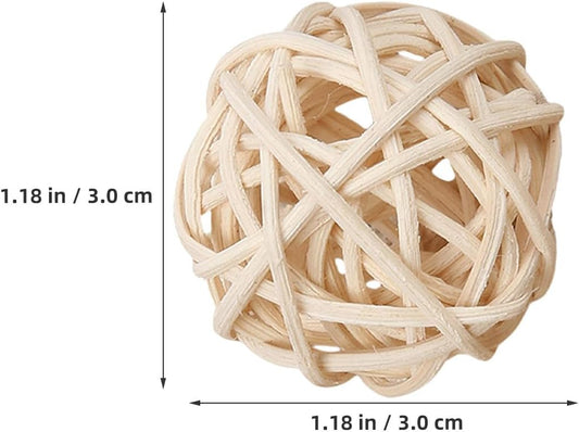 60pcs Rattan Spheres Balls for Christmas and Vase Fillers Xmas Halloween