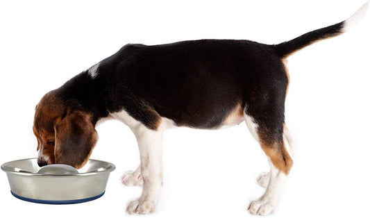 OurPets DuraPet Slow Feed Premium Stainless Steel Bowl (Heavyweight Durable Stainless Steel Bowls, Dog Food Bowl, and Dog Water Bowl) Great Alternative to Snuffle Mat for Dogs-Medium