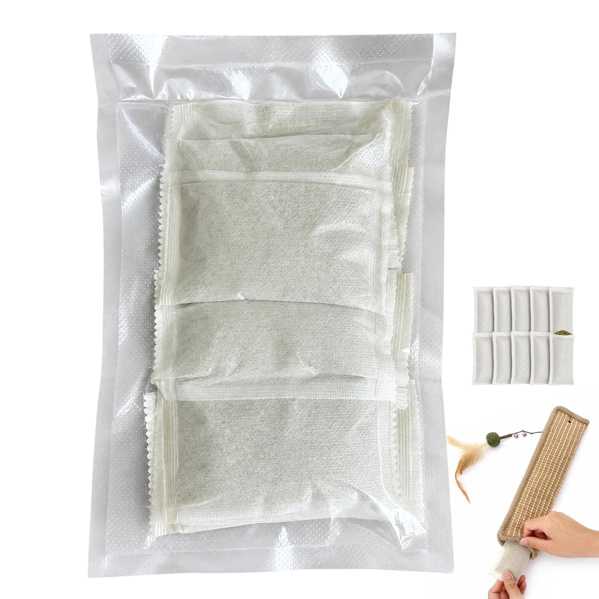 2 Pack Refillable Sisal Catnip Kicker Toys for Indoor Cats