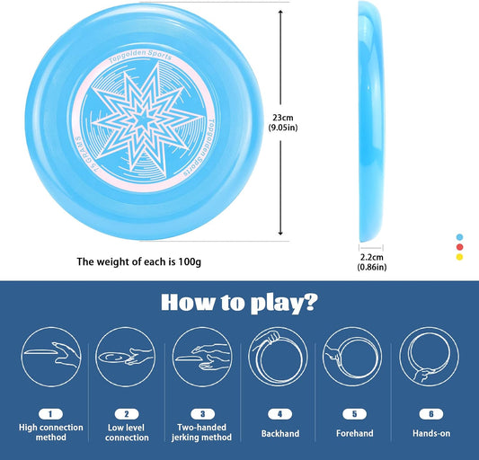 Eastgoing Outdoor Flying Disc 175 Gram, 10.75 Inch Sport Disc ,Loads of Colors Available, Suitable for Competitions, Team Flying Disc for Beach, Park, Pet, Camping and More,
