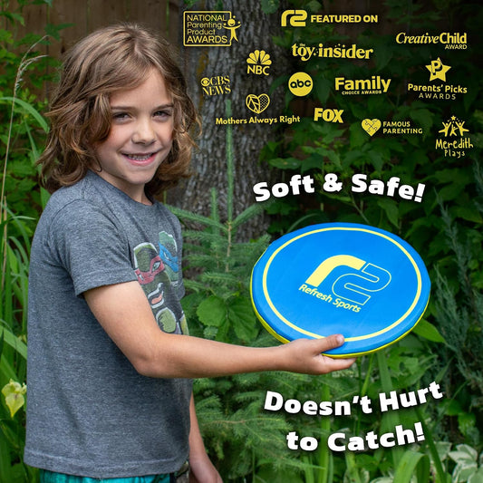 Soft Disc Flying Toy - Doesn't Hurt to Catch - Best Stocking Stuffers For Kids & Adults All Ages - Gifts for Boys & Girls 4 5 6 7 8 9 10 11 12 13 Year Old Boy & Up - Beach Toys For Kids Outdoor Games