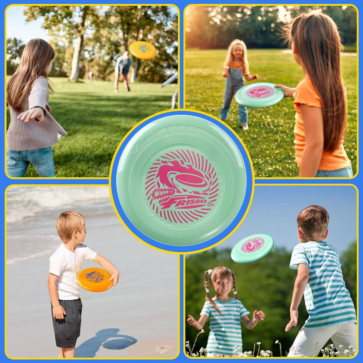 Frisbee Go Flying Disc, 9 Inch Lightweight Sports Disc for Beginners Outdoor Beach Backyard Lawn Park Camping Family Activity Game - 70g