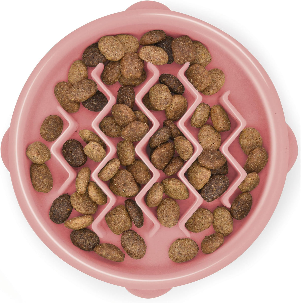 Outward Hound Fun Feeder Slo Bowl – Medium 2‑Cup Capacity, Slow Feeding, Small to Medium Dogs & Cats, Non-Slip, Turquoise, Drop Pattern