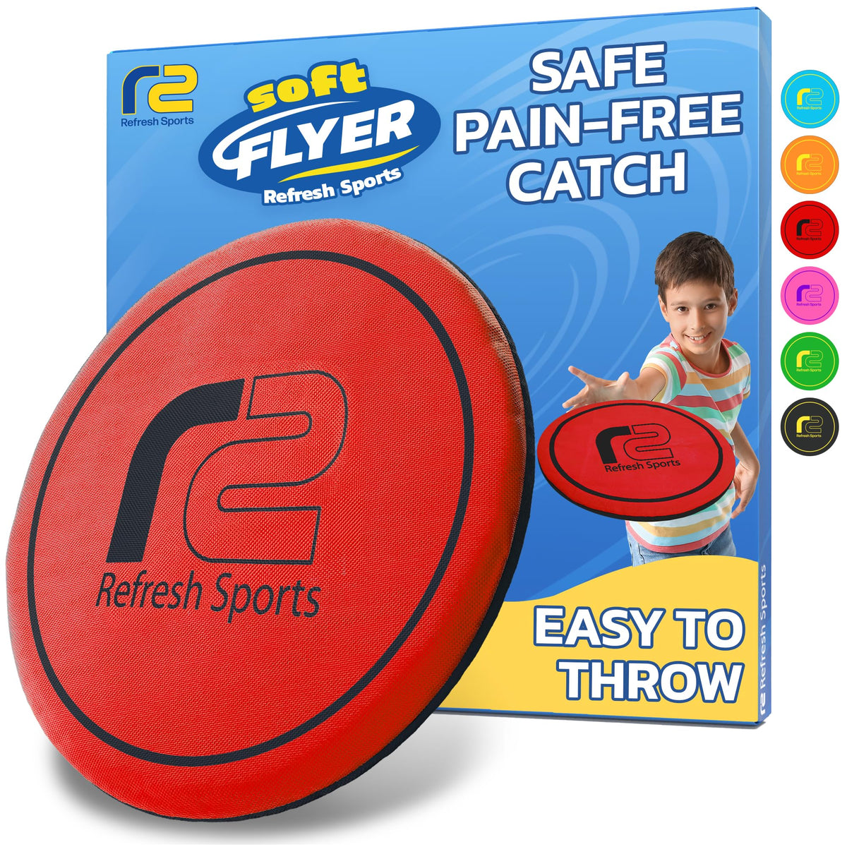 Soft Disc Flying Toy - Doesn't Hurt to Catch - Best Stocking Stuffers For Kids & Adults All Ages - Gifts for Boys & Girls 4 5 6 7 8 9 10 11 12 13 Year Old Boy & Up - Beach Toys For Kids Outdoor Games