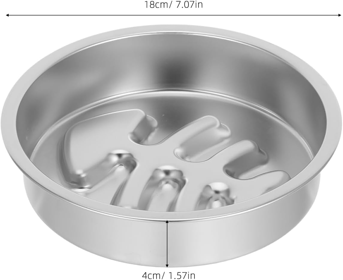 7 Inch Stainless Steel Slow Feeder Dog Bowl, Non Slip Puzzle Pet Feeding Dish, for Small Medium Pets Slow Eating Avoid Indigestion Home Outdoor Use