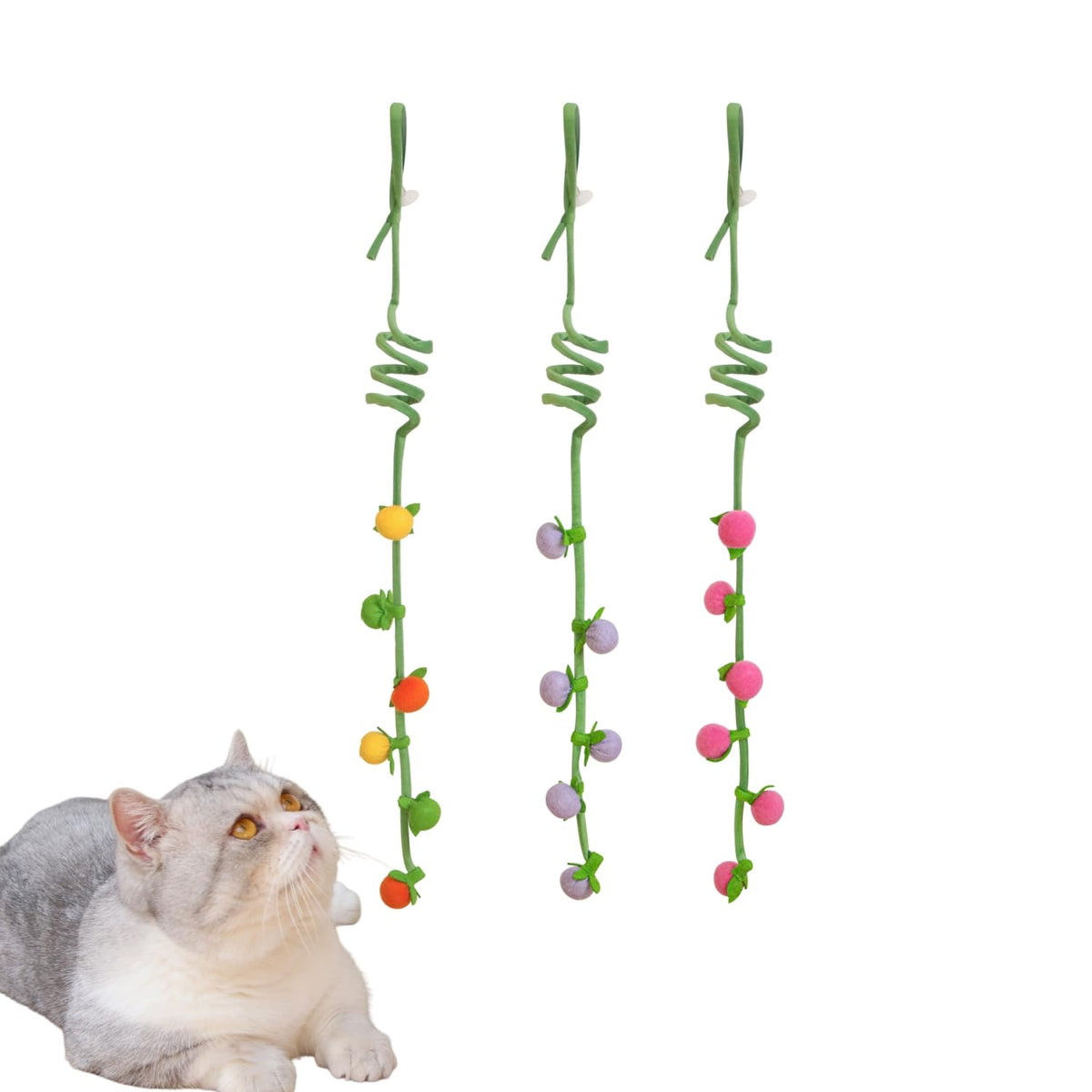 Cat Toy Sisal Ball Hanging Cat Toy Handmade Cat Rope Ball Chew Eco-Friendly Toy Pets Interactive Toy Cat Toys for Indoor Cats (Original Color, 1pcs)