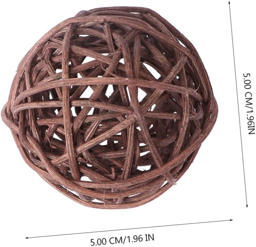15pcs Wicker Rattan Balls for DIY Crafting Decorative Vine Ornaments for Home Kindergarten Hotel and Bar Brown Hanging Spheres for Unique Decor