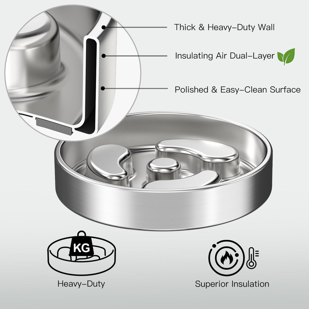 Slow Feeder Dog Bowls, 1Cup for Small Puppy, 1Pack