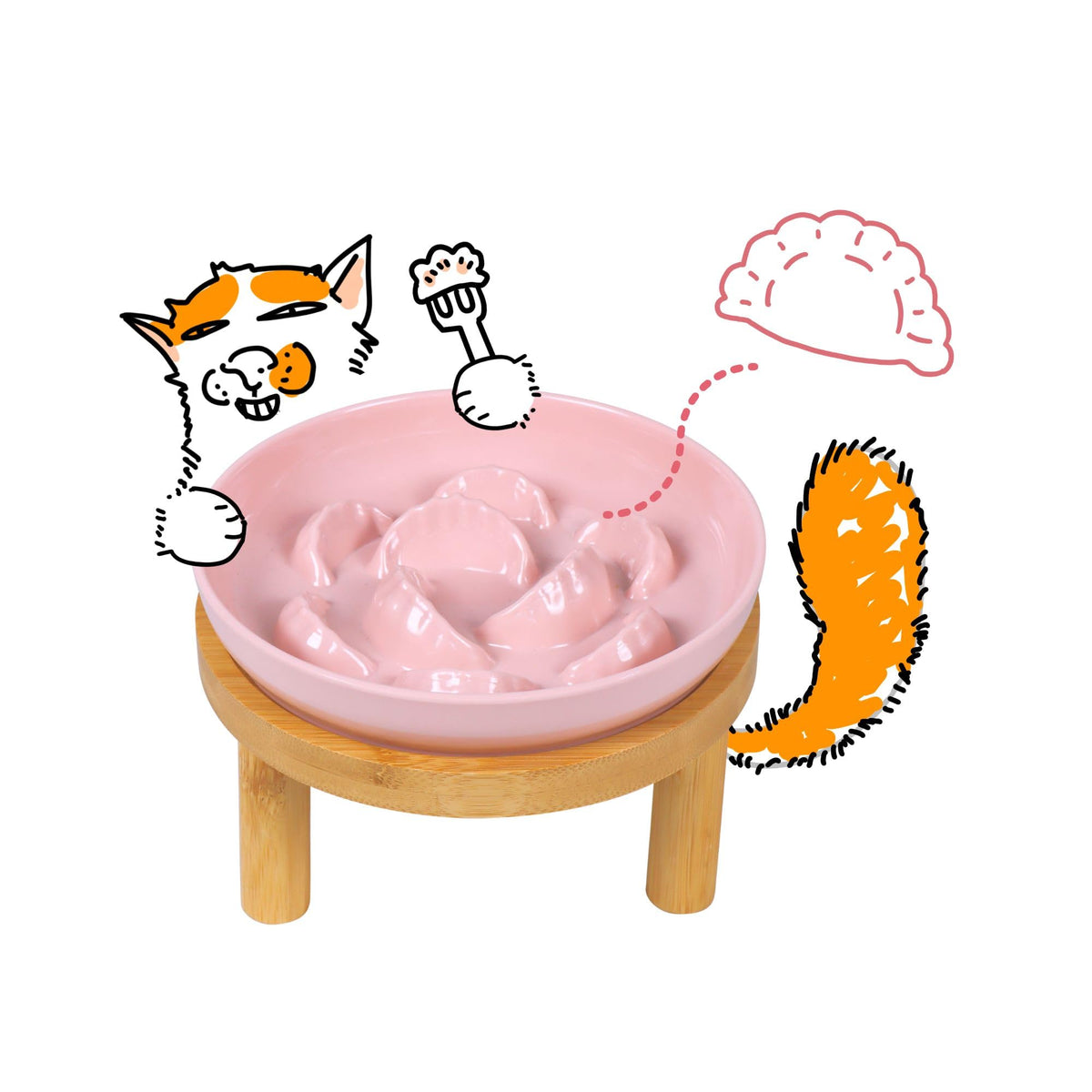 Unbreakable Slow Feeder Bowl for Cats and Small Dogs- Cat Plates for Wet & Dry Food- Melamine Puzzle Cat Bowl for Slow Eating- Whisker Friendly & Dishwasher Safe & Non Slip Design -(Green,6.3'W*1.5H')