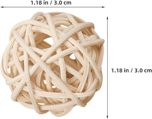60pcs Christmas Rattan Balls Decorative Wicker Balls for Vases Bowls Xmas