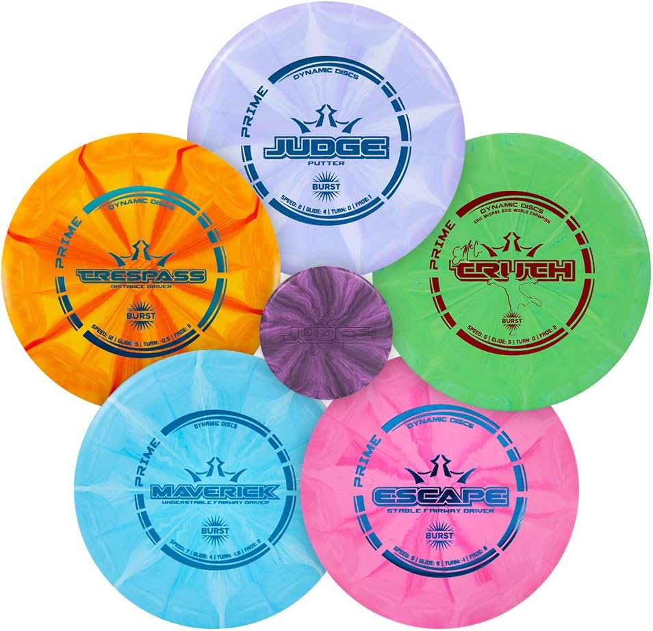 Dynamic Discs Prime Burst Disc Golf Set, 5-Pack, Judge, Truth