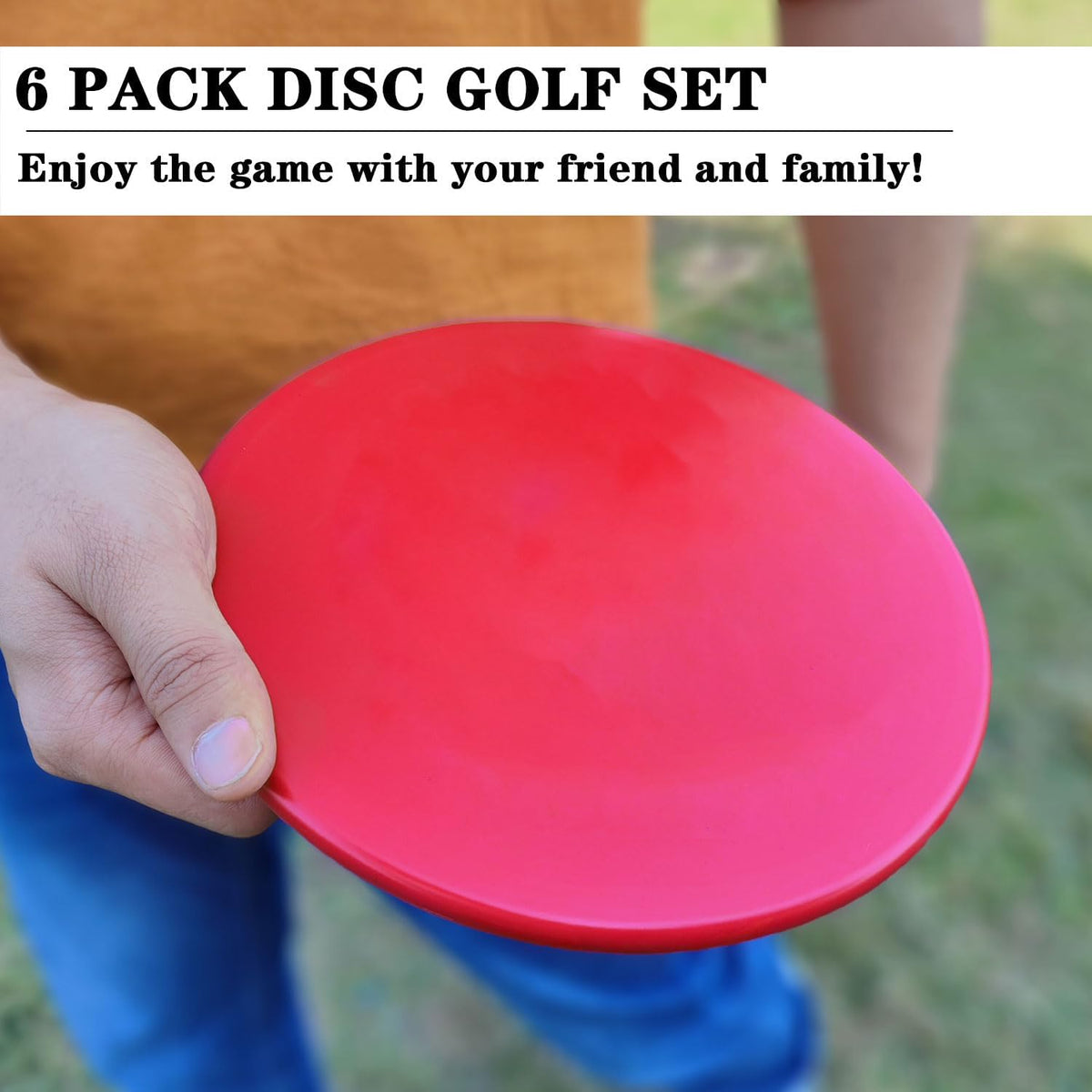 Disc Golf Mid Range Flying Golf Discs Set of 6 for Beginners DIY Your Discs