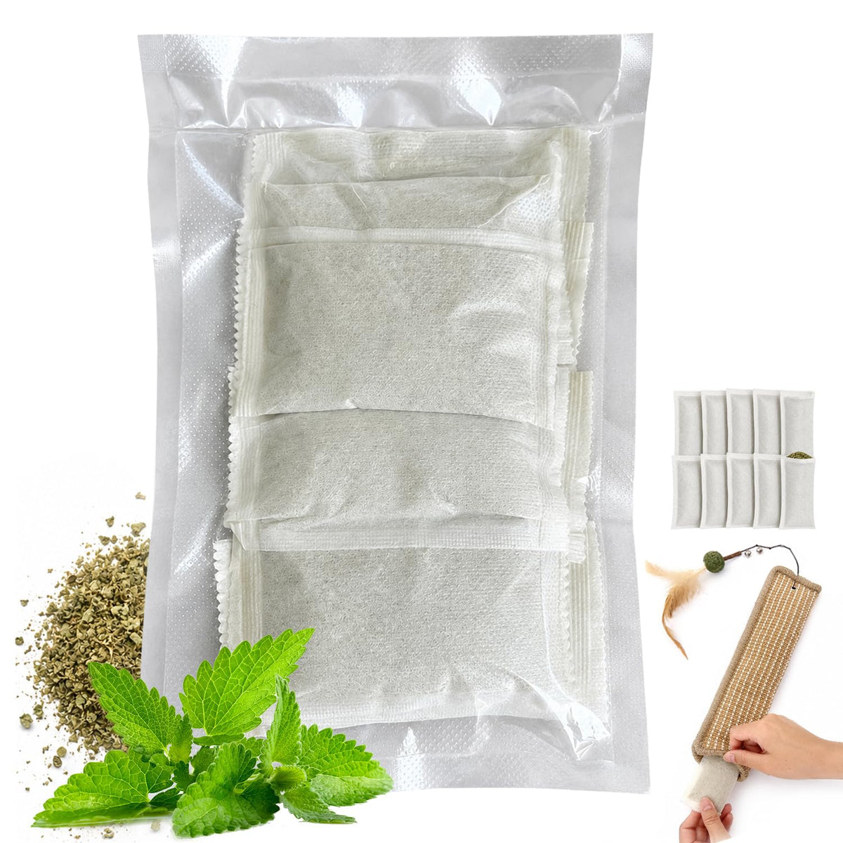 2 Pack Refillable Sisal Catnip Kicker Toys for Indoor Cats