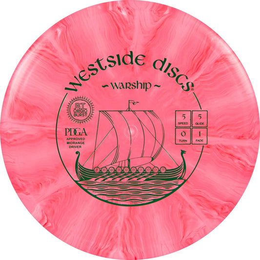Westside Discs Origio Burst Warship, Stable Disc Golf Midrange