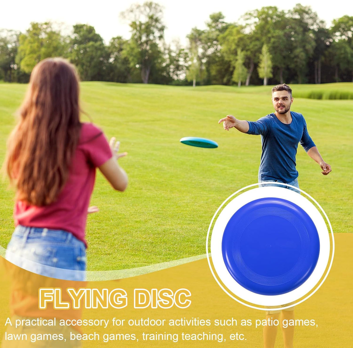 PATIKIL Flying Disc Plastic Flying Disk Flyer for Outdoor Sports Training Playing Lawn Game