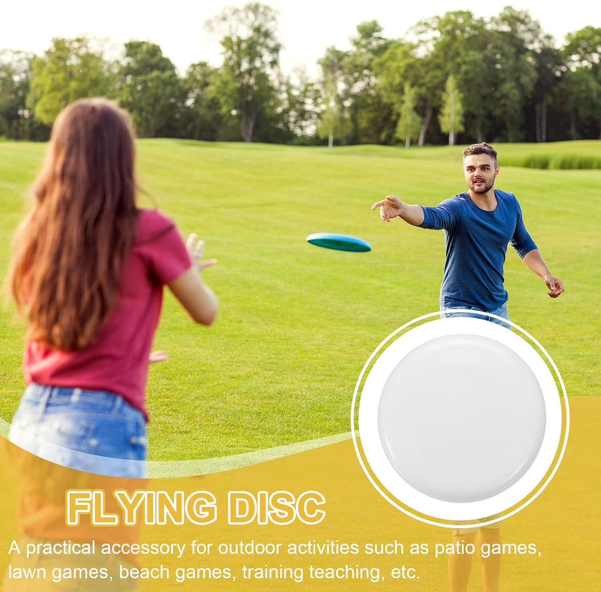 PATIKIL Flying Disc, Plastic Flying Disk Flyer for Outdoor Sports Training Playing Lawn Game