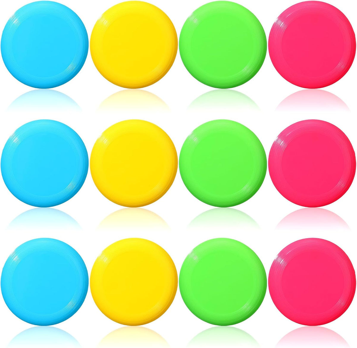Hiboom Kids Flying Discs 3.4 Inch Mini Plastic Flying Disks Bulk