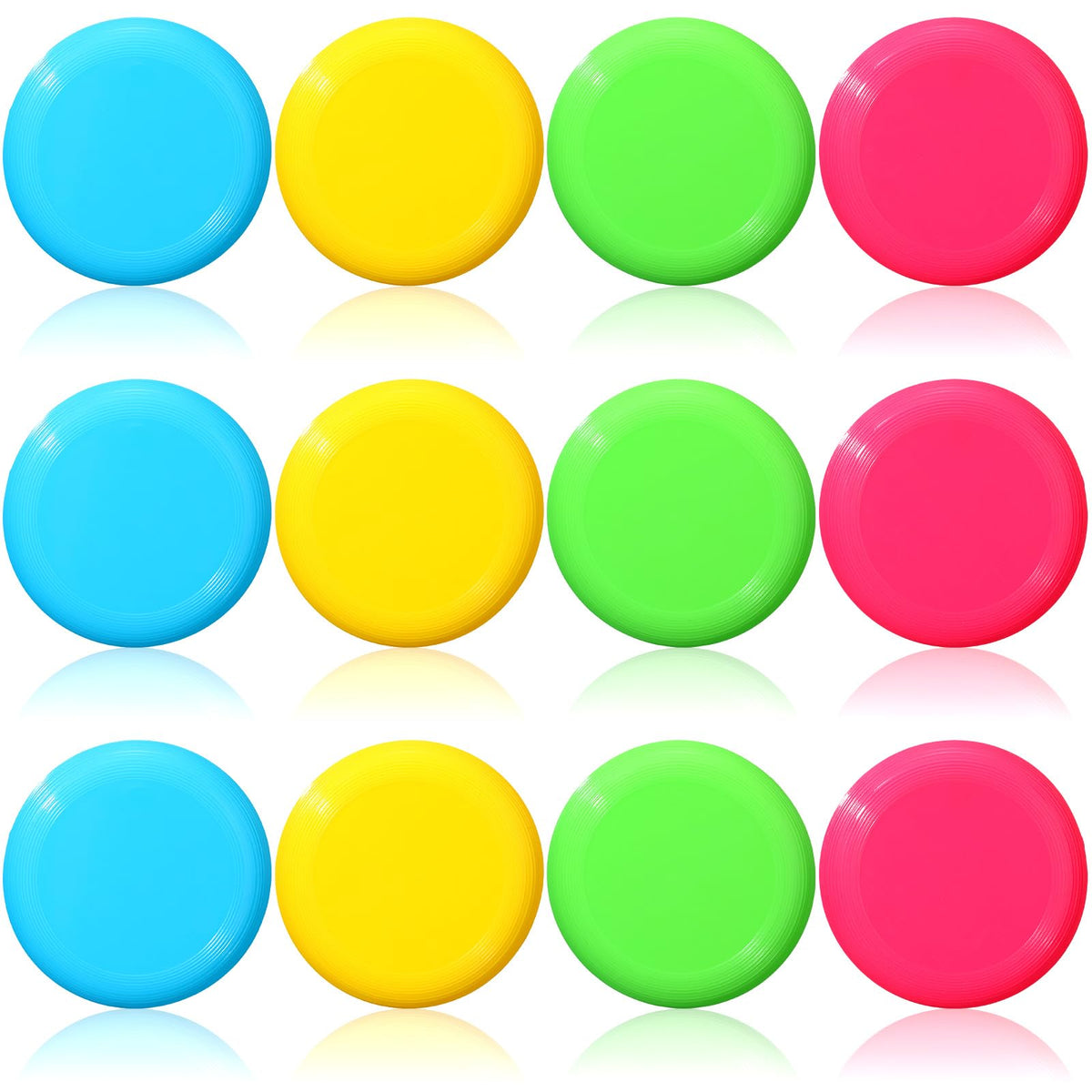 Hiboom Kids Flying Discs 3.4 Inch Mini Plastic Flying Disks Bulk