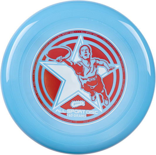 Wham-O Frisbee All Sport Flying Disc 140g, 9.85in, Durable Sports Disc with Non-Slip Grip for Outdoor Games,Team Sports and Family Fun