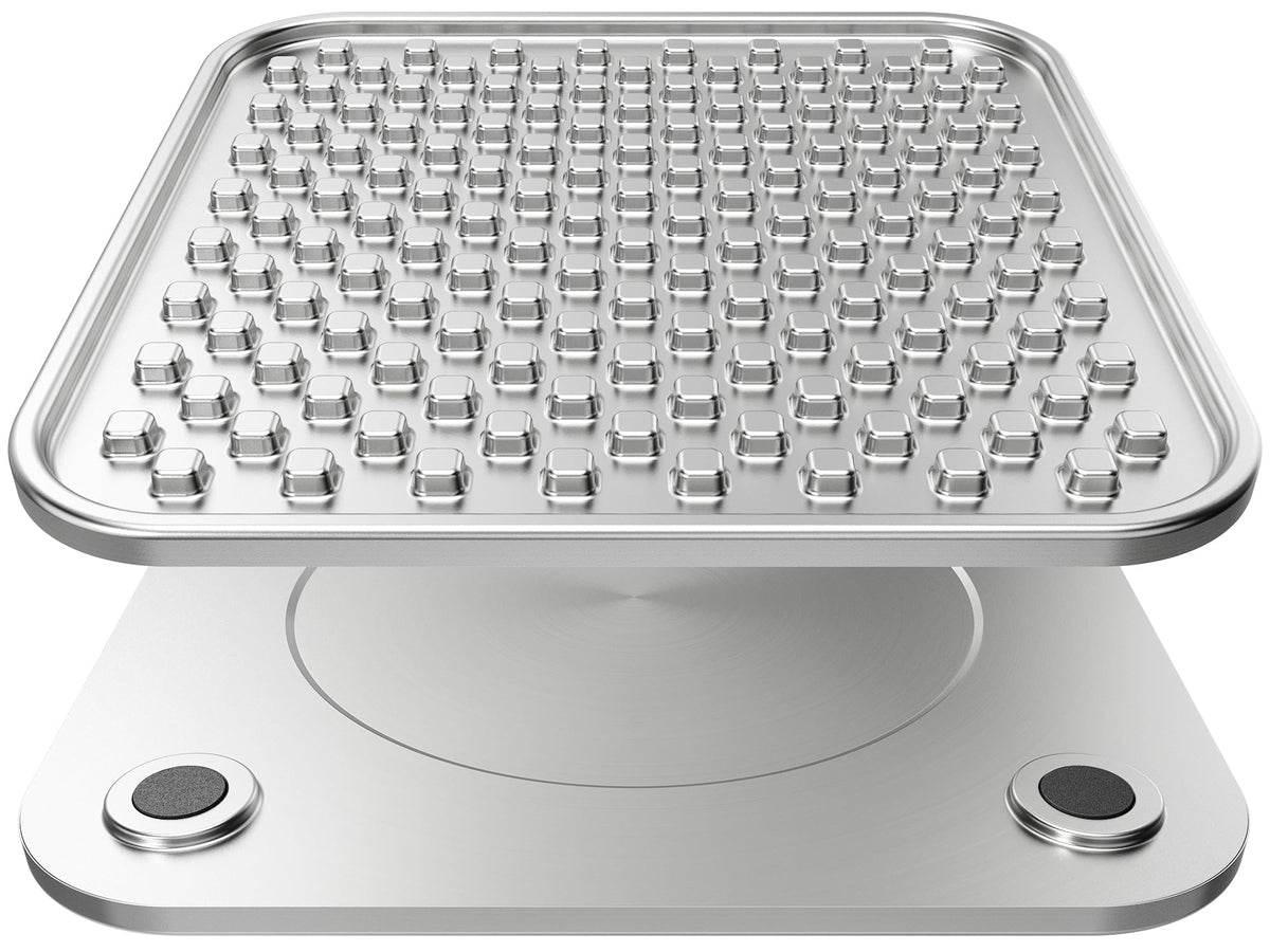 Feedoo Double Layer Stainless Steel Lick Mat for Dogs & Cats, Chew-Proof & Non-Slip, Anxiety Relief, Whisker Friendly, Dishwasher-Safe Slow Feeder Pad[2Pack]