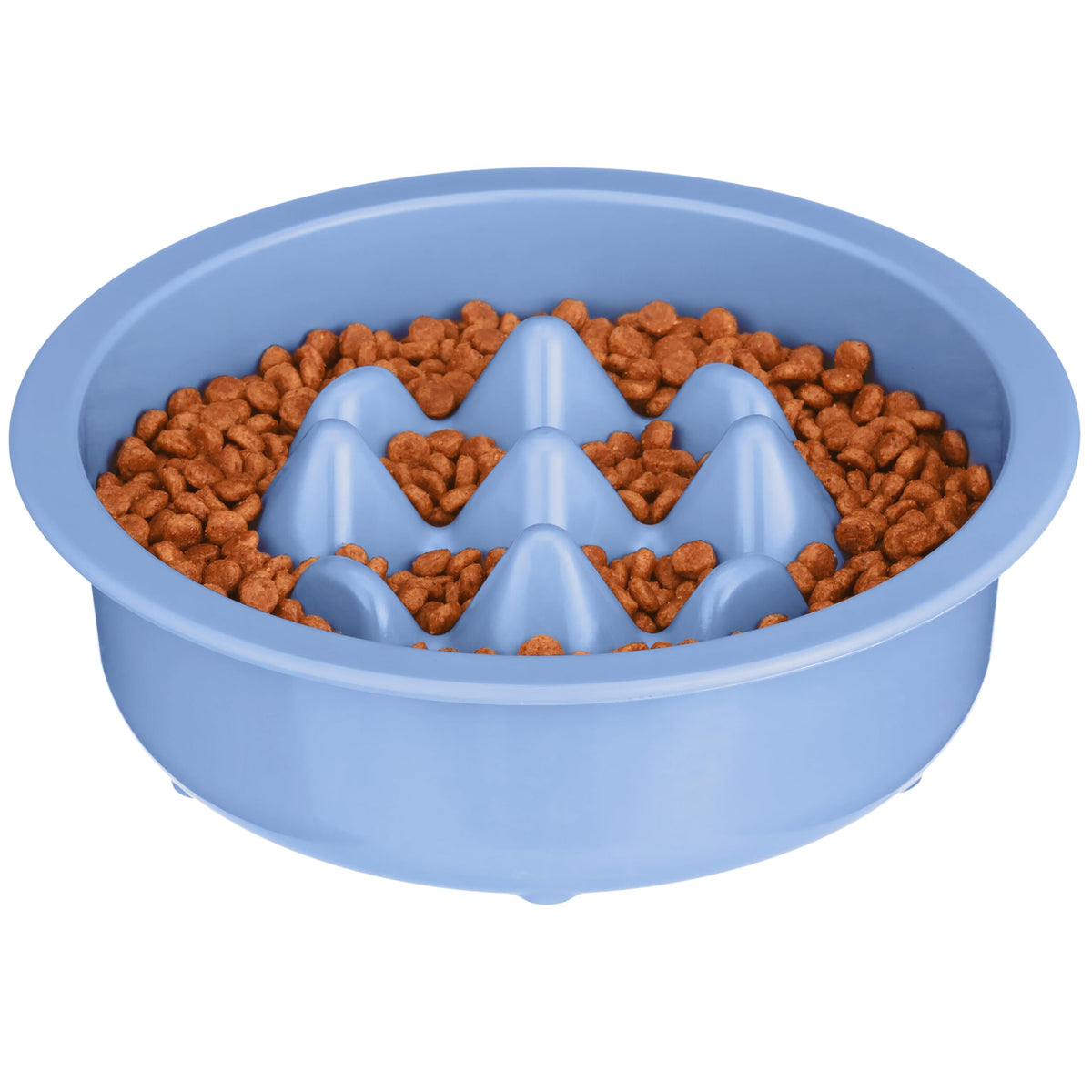 The Niner Slow Feed Bowl - Raised Peaks Slow Down Pets Eating - Fits Elevated Feeders Including Neater Feeder Large Sizes - Gentle on Teeth and Gums - Holds up to 2 Cups (Gunmetal Grey)