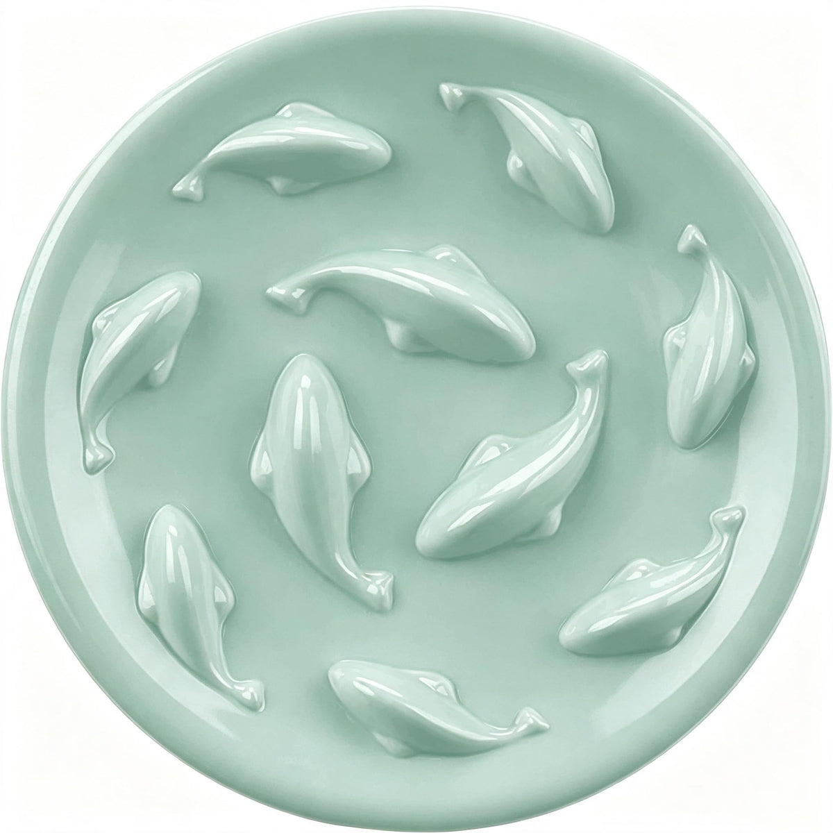Slow Feeder Bowl for Cats and Small Dogs,Cilkus Fish Pool Design, Fun Interactive Bloat Stop Puzzle Feeder Bowl Healthy Eating Diet Made of Melamine Food Grade Material Dishwasher Safe (Pink)