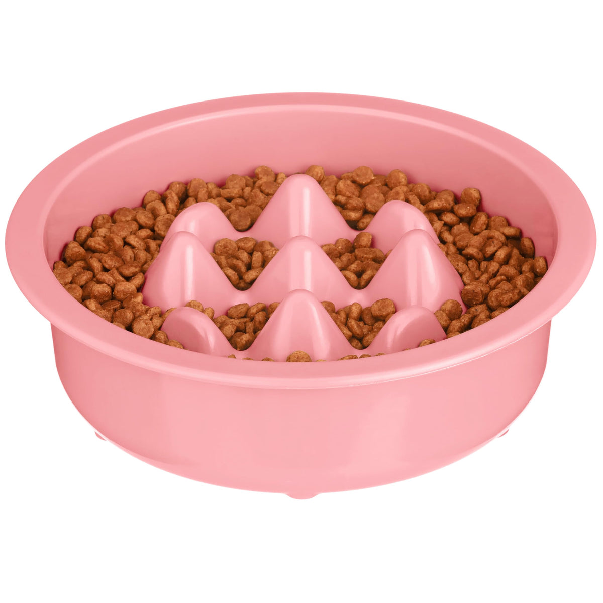 The Niner Slow Feed Bowl - Raised Peaks Slow Down Pets Eating - Fits Elevated Feeders Including Neater Feeder Large Sizes - Gentle on Teeth and Gums - Holds up to 2 Cups (Gunmetal Grey)