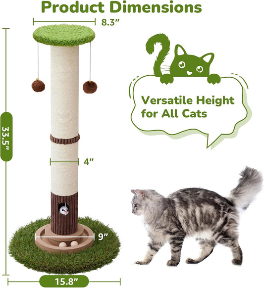 Woochpet 34" Tall Cat Scratching Posts,Heavy Duty and Thicker Cat Scratcher