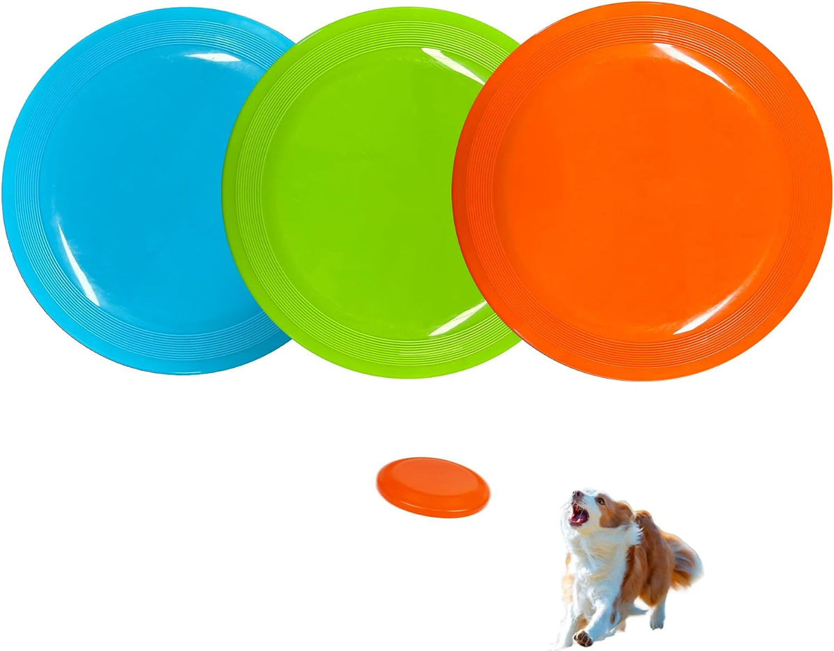 Dog Flying Disc, 3 Pack Dog Frisbee Toy Gift Set for Medium & Large Dogs
