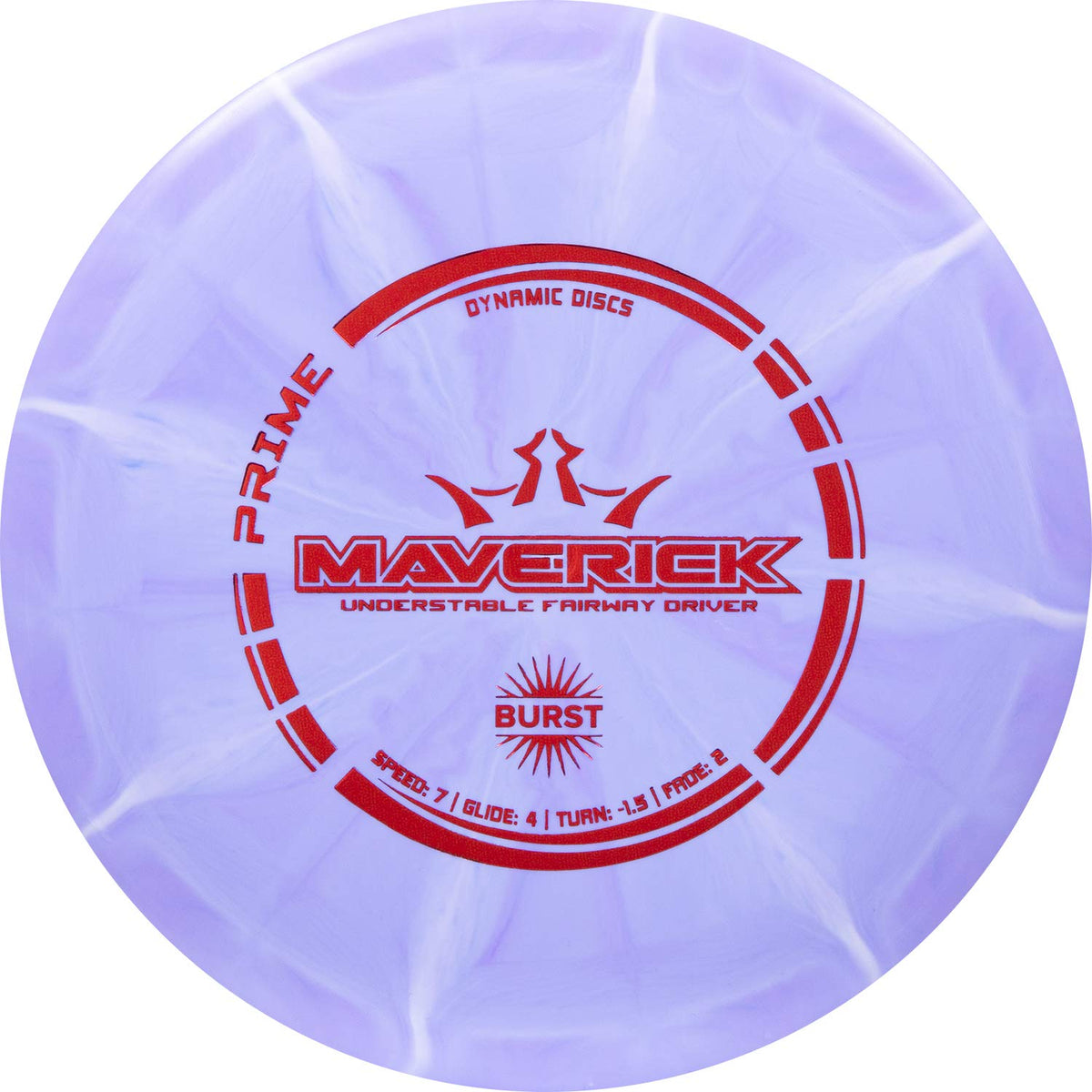 Dynamic Discs Prime Burst Maverick, Understable Disc Golf Driver, 170g