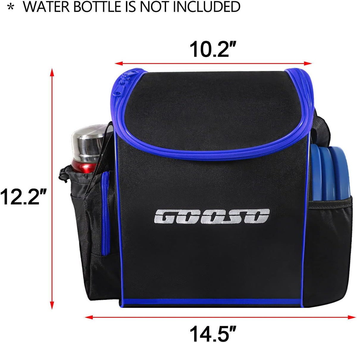 GOOSO Disc Golf Set with Bag - 12 PCS Flying Disc Golf Discs for Beginner with Putter, Midrange, Driver | Portable Disc Golf Backpack Holds 28+ Discs Free Stand Bag Design for Convenient Use