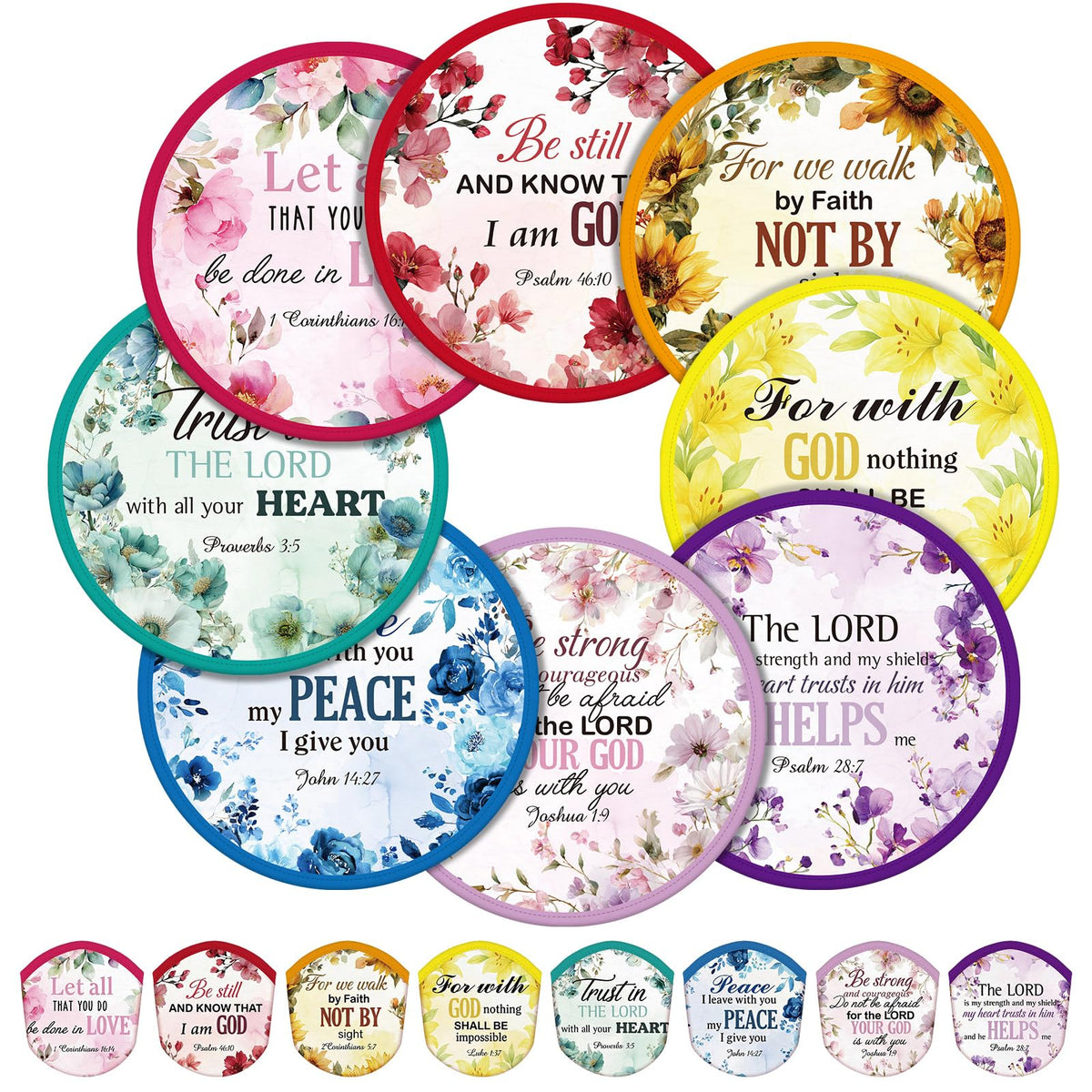 Gejoy 24 Pcs Splash Pattern Flying Disc Folding Hand Fan 8 Styles