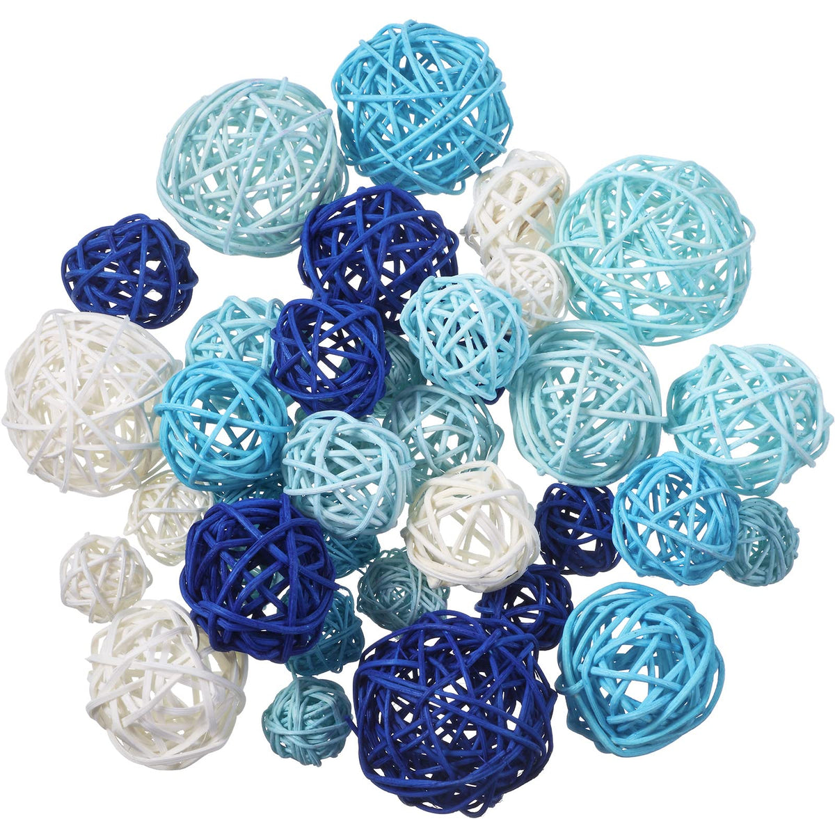 Patelai 72 Pcs Wicker Rattan Balls, Vase Bowl Fillers, Boho Neutral Set