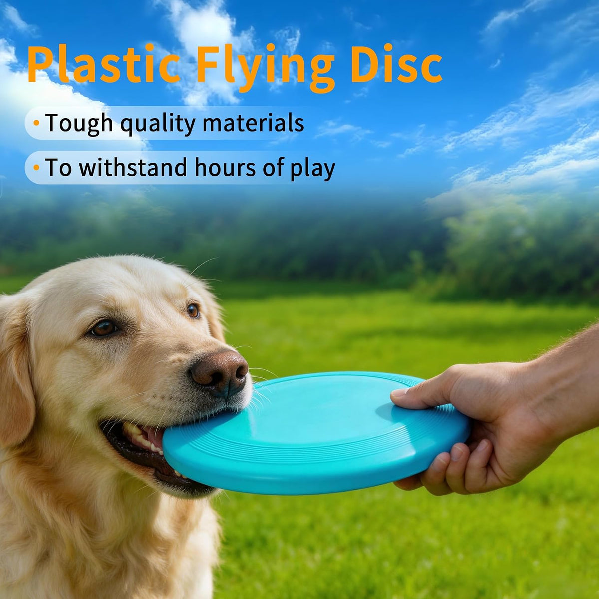 Dog Flying Disc, 3 Pack Dog Frisbee Toy Gift Set for Medium & Large Dogs