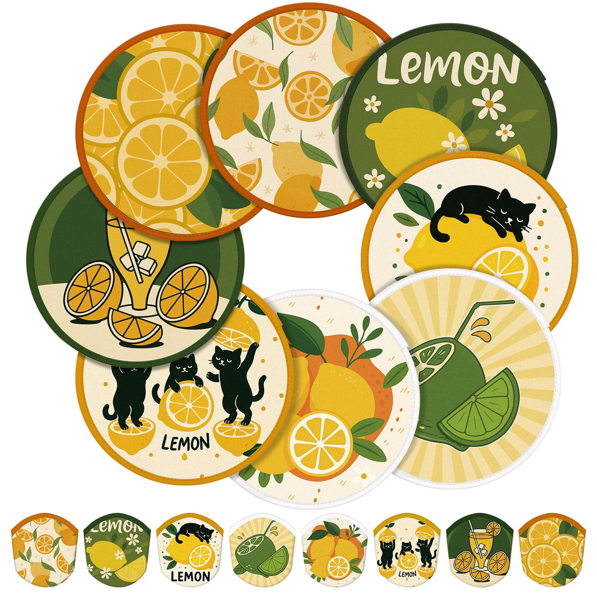 Gejoy 24 Pcs Splash Pattern Flying Disc Folding Hand Fan 8 Styles
